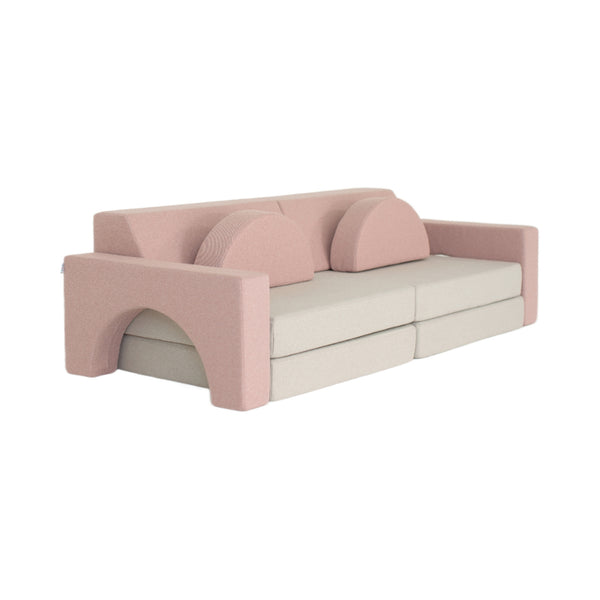 Kids Play Couch Dusty Pink and Oatmeal Base Camp The Creative Hero ARKi Tribe